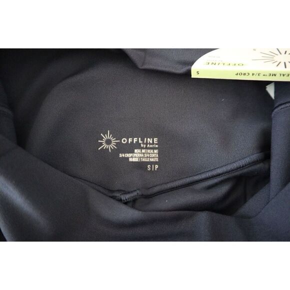 OFFLINE by Aerie Women's Sz S Steel Blue Real Me High Rise 3/4 Cropped Leggings - Picture 3 of 8